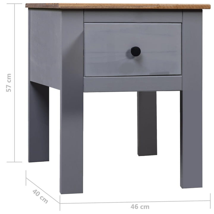 vidaXL Nightstand Bedside Cabinet Nightstand with Drawer Pine Panama Range-16