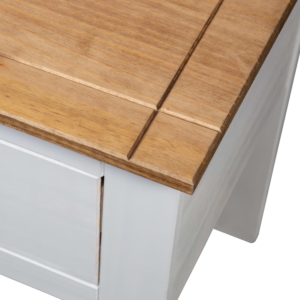 vidaXL Nightstand Bedside Cabinet Nightstand with Drawer Pine Panama Range-4