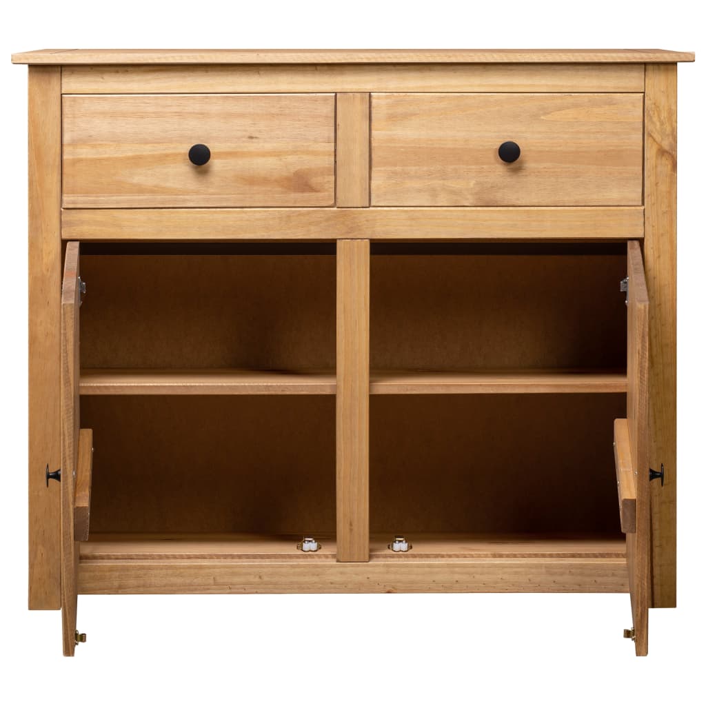 vidaXL Sideboard 2-Drawer Cupboard Sideboard Buffet Cabinet Solid Pinewood-5