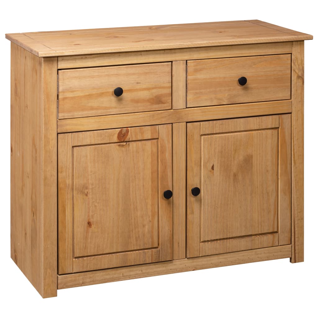 vidaXL Sideboard 2-Drawer Cupboard Sideboard Buffet Cabinet Solid Pinewood-6