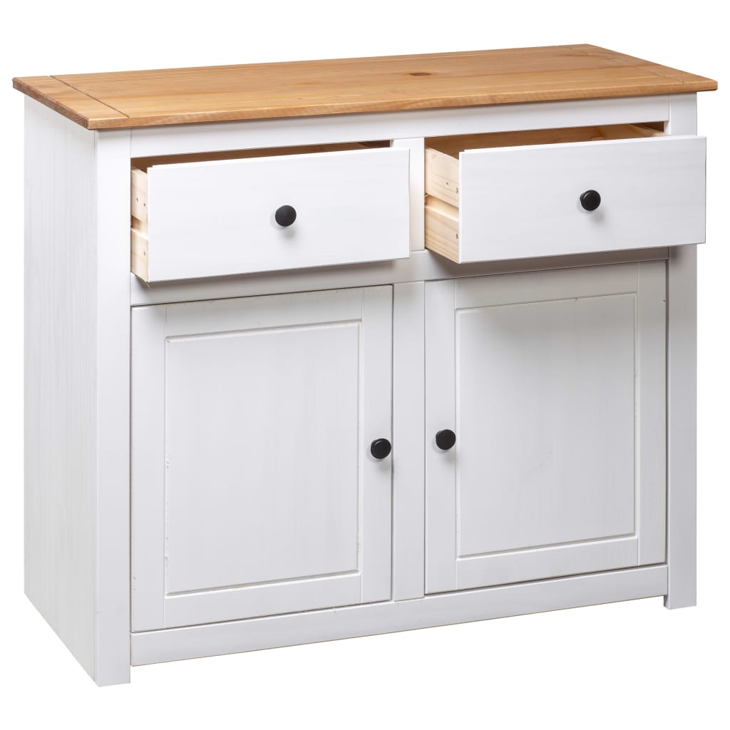 vidaXL Sideboard 2-Drawer Cupboard Sideboard Buffet Cabinet Solid Pinewood-12