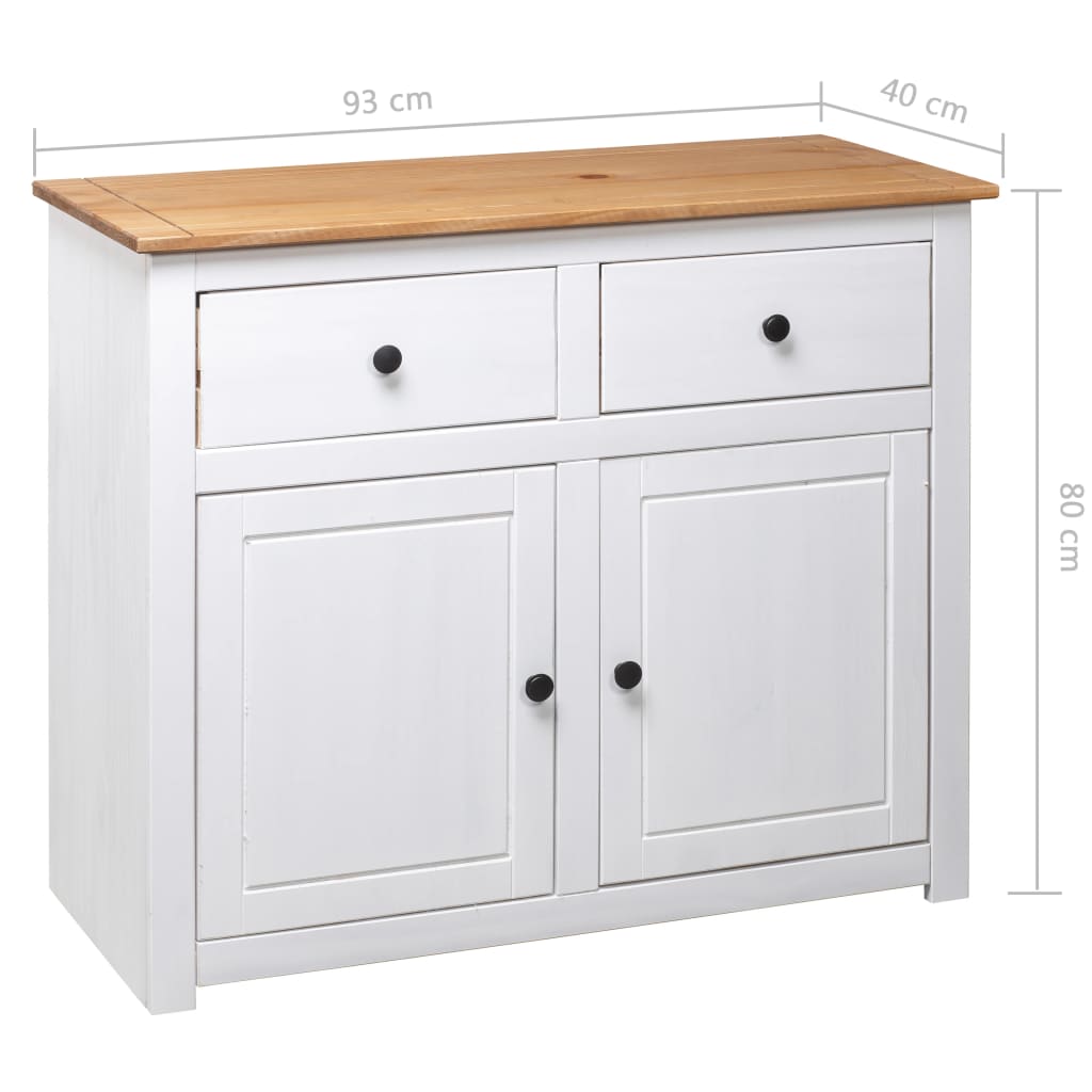 vidaXL Sideboard 2-Drawer Cupboard Sideboard Buffet Cabinet Solid Pinewood-16
