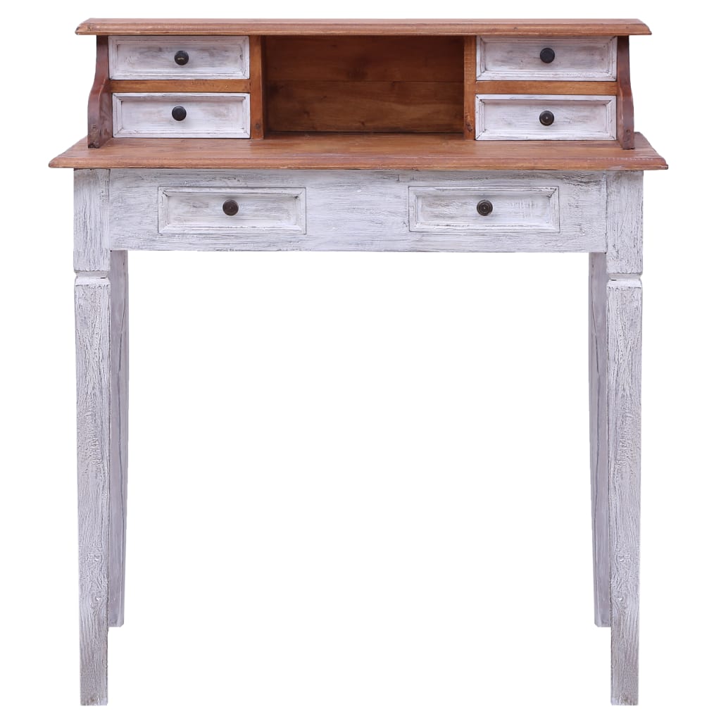 vidaXL Writing Desk with Drawers Computer Desk for Office Solid Reclaimed Wood-21