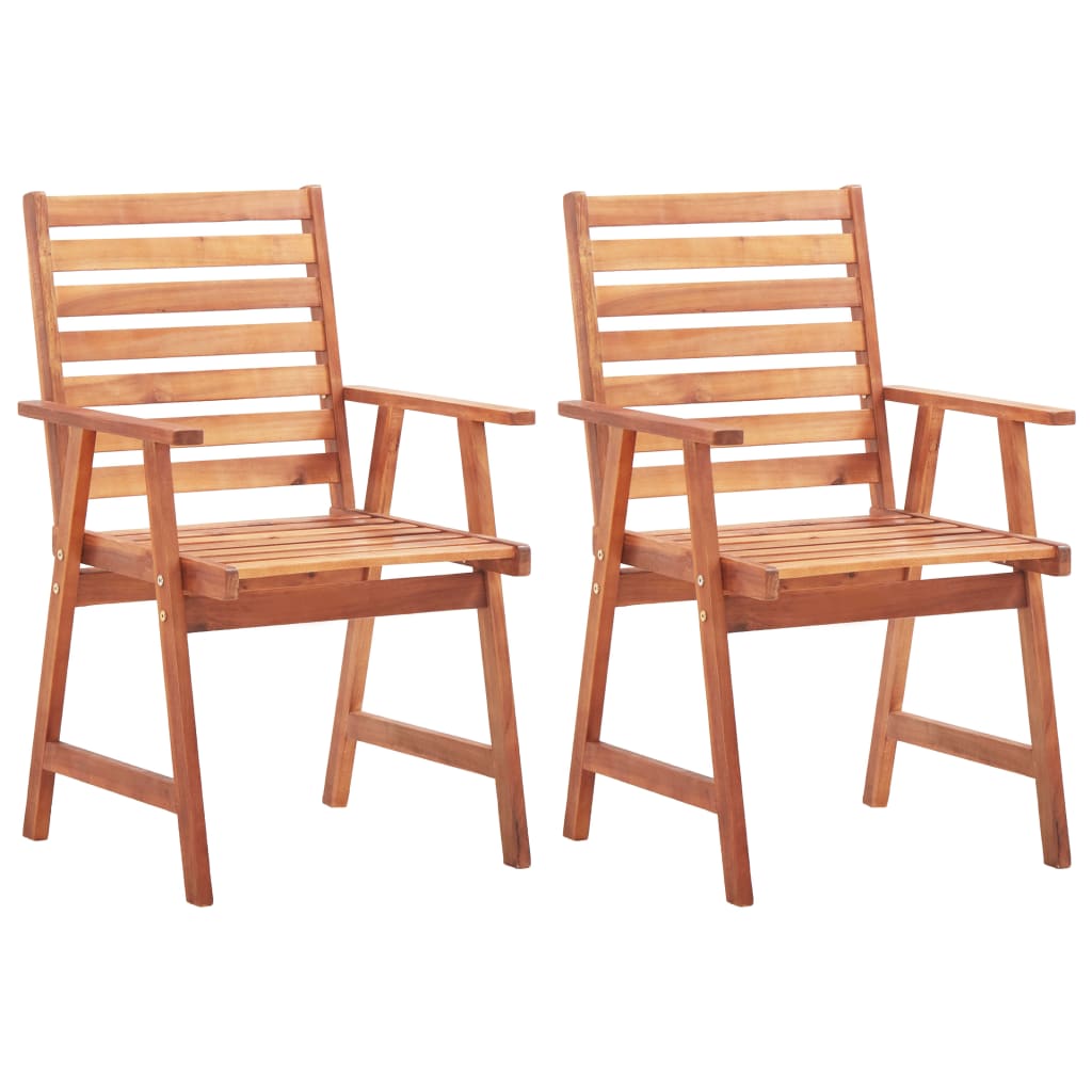 vidaXL Patio Dining Chairs Outdoor Dining Chair for Deck Solid Wood Acacia-0