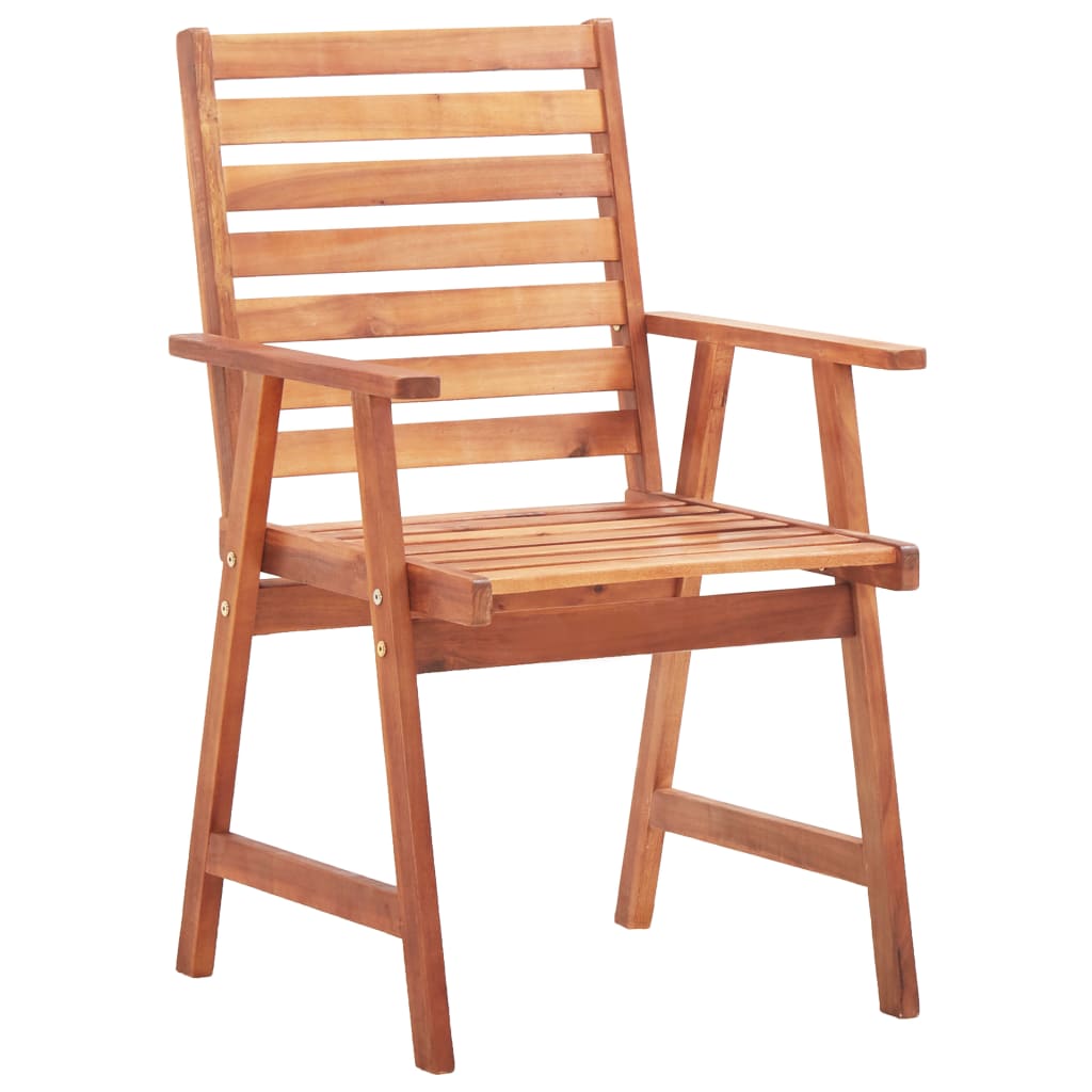 vidaXL Patio Dining Chairs Outdoor Dining Chair for Deck Solid Wood Acacia-11