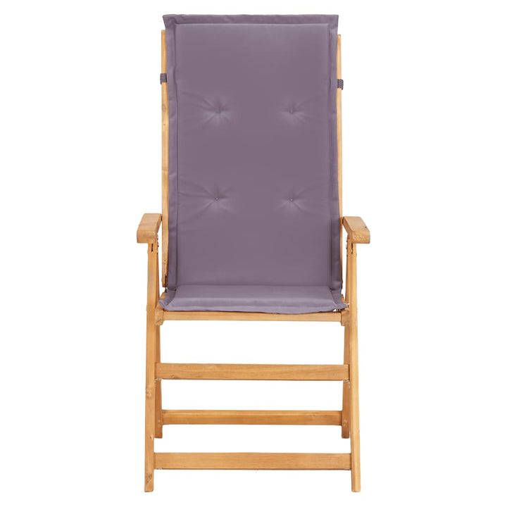 vidaXL Outdoor Recliner Chairs 2 Pcs Patio Reclining Chair Solid Wood Acacia-2
