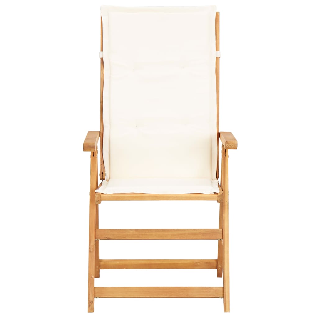 vidaXL Outdoor Recliner Chairs 2 Pcs Patio Reclining Chair Solid Wood Acacia-5