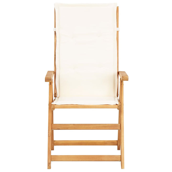 vidaXL Outdoor Recliner Chairs 2 Pcs Patio Reclining Chair Solid Wood Acacia-5