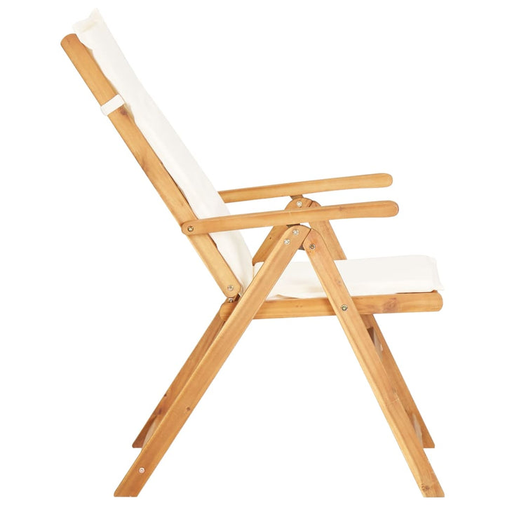 vidaXL Outdoor Recliner Chairs 2 Pcs Patio Reclining Chair Solid Wood Acacia-9