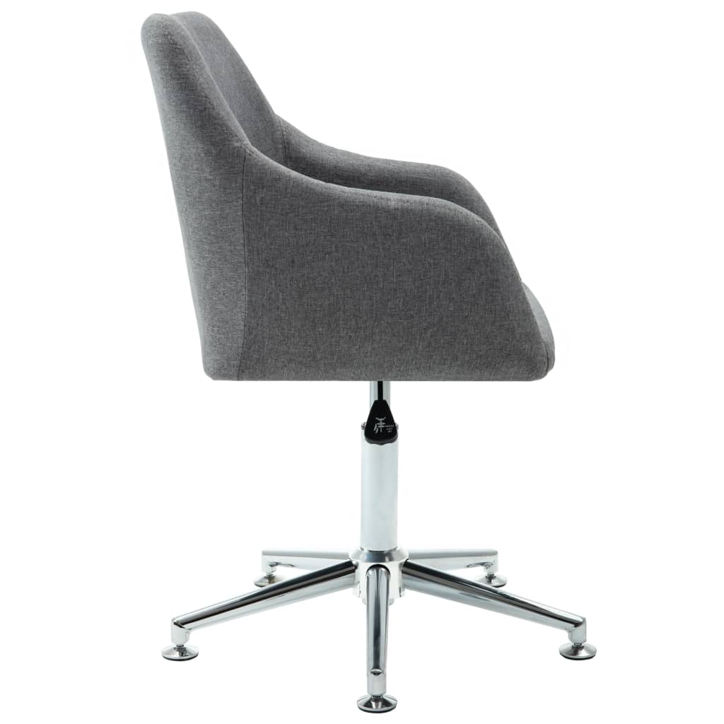vidaXL Office Chair Swivel Office Desk Chair for Makeup Room Bedroom Fabric-49
