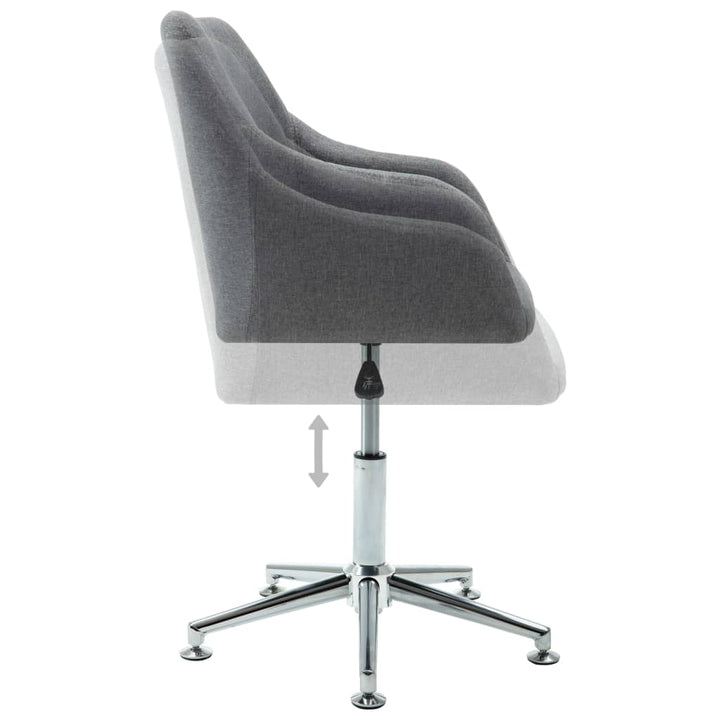 vidaXL Office Chair Swivel Office Desk Chair for Makeup Room Bedroom Fabric-63