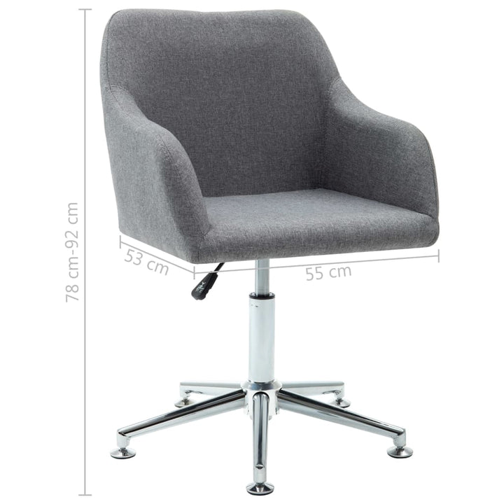 vidaXL Office Chair Swivel Office Desk Chair for Makeup Room Bedroom Fabric-65