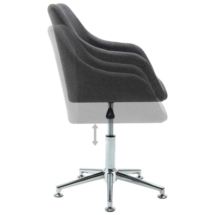 vidaXL Office Chair Swivel Office Desk Chair for Makeup Room Bedroom Fabric-38