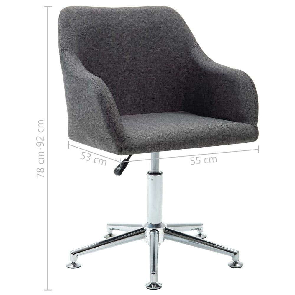 vidaXL Office Chair Swivel Office Desk Chair for Makeup Room Bedroom Fabric-40