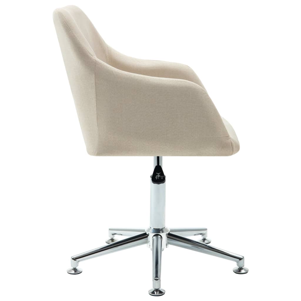 vidaXL Office Chair Swivel Office Desk Chair for Makeup Room Bedroom Fabric-30
