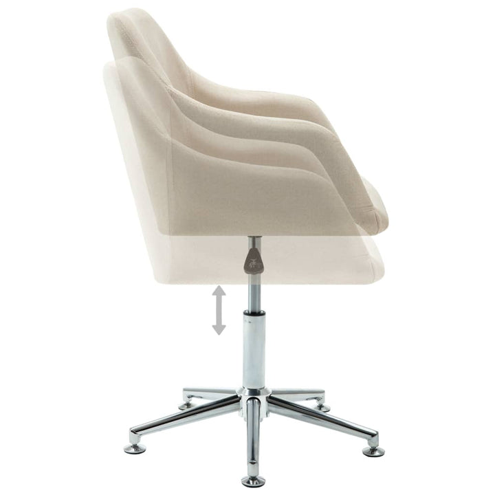 vidaXL Office Chair Swivel Office Desk Chair for Makeup Room Bedroom Fabric-32