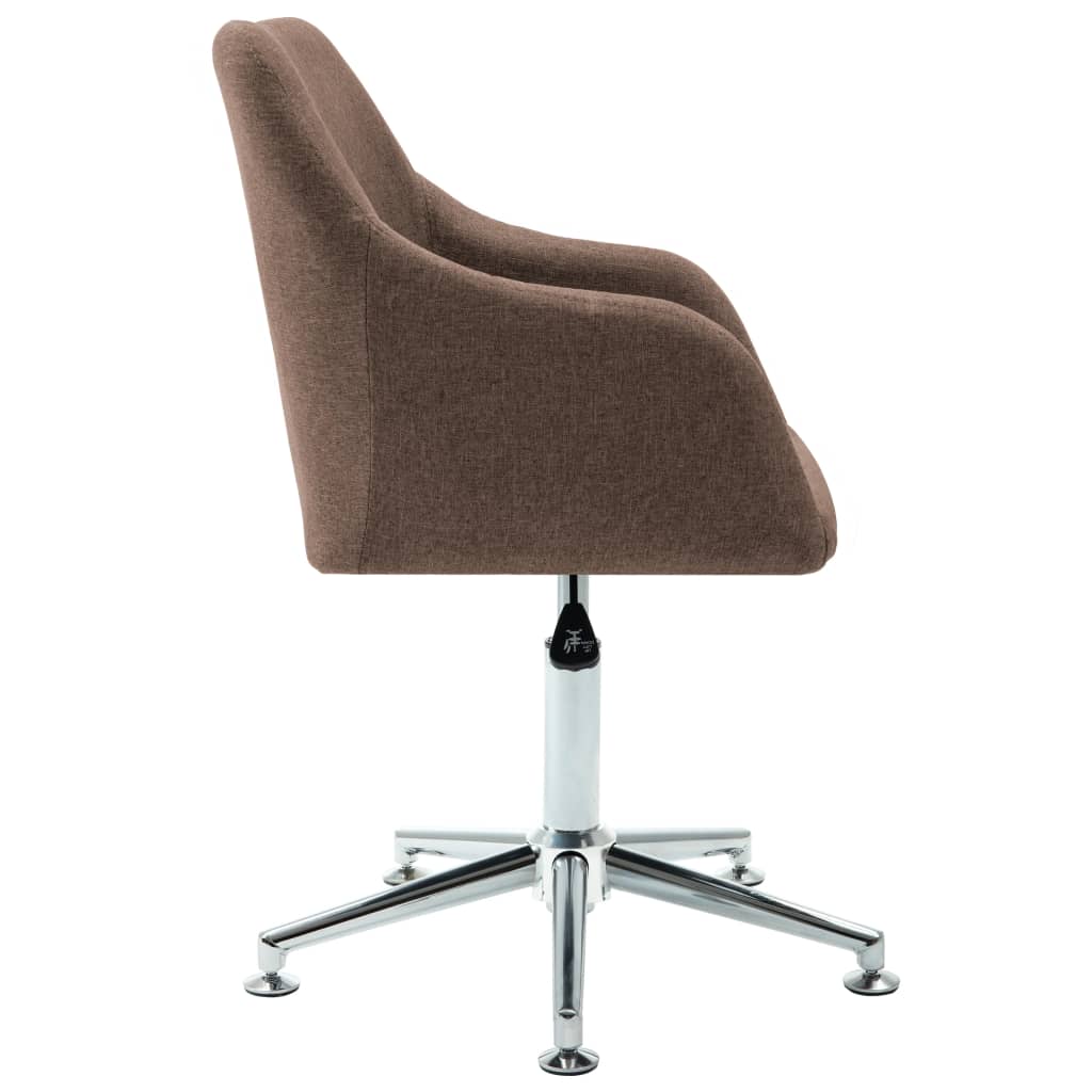vidaXL Office Chair Swivel Office Desk Chair for Makeup Room Bedroom Fabric-14