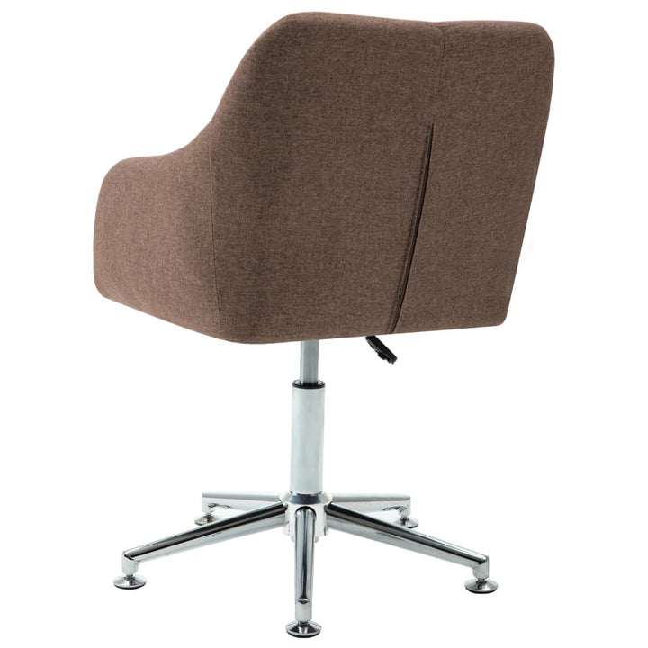 vidaXL Office Chair Swivel Office Desk Chair for Makeup Room Bedroom Fabric-15