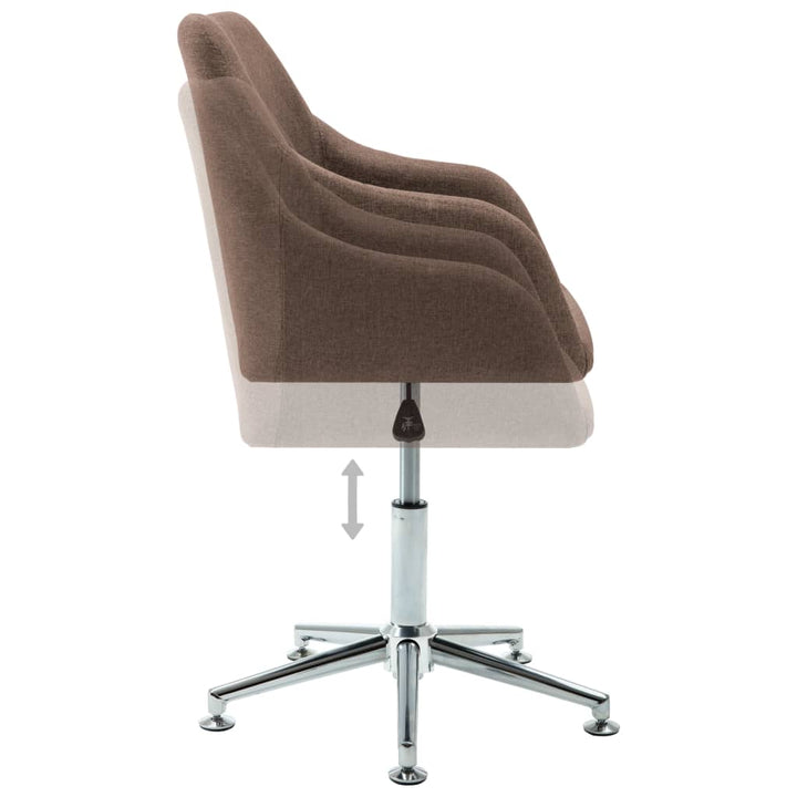 vidaXL Office Chair Swivel Office Desk Chair for Makeup Room Bedroom Fabric-16
