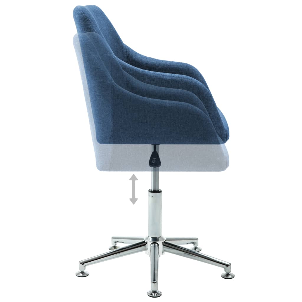 vidaXL Office Chair Swivel Office Desk Chair for Makeup Room Bedroom Fabric-10