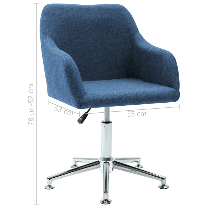 vidaXL Office Chair Swivel Office Desk Chair for Makeup Room Bedroom Fabric-12