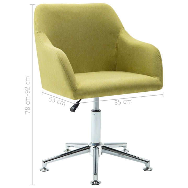 vidaXL Office Chair Swivel Office Desk Chair for Makeup Room Bedroom Fabric-46