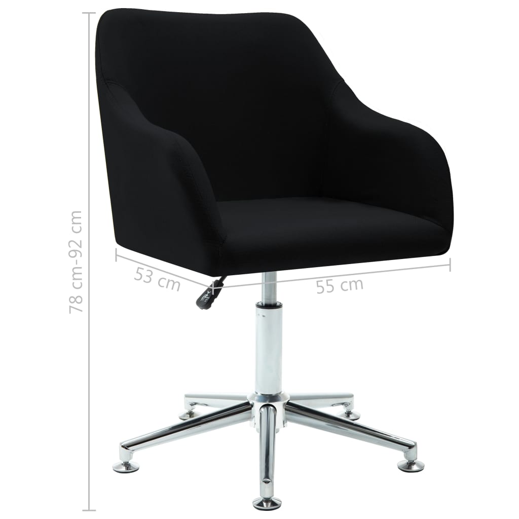 vidaXL Office Chair Swivel Office Desk Chair for Makeup Room Bedroom Fabric-58