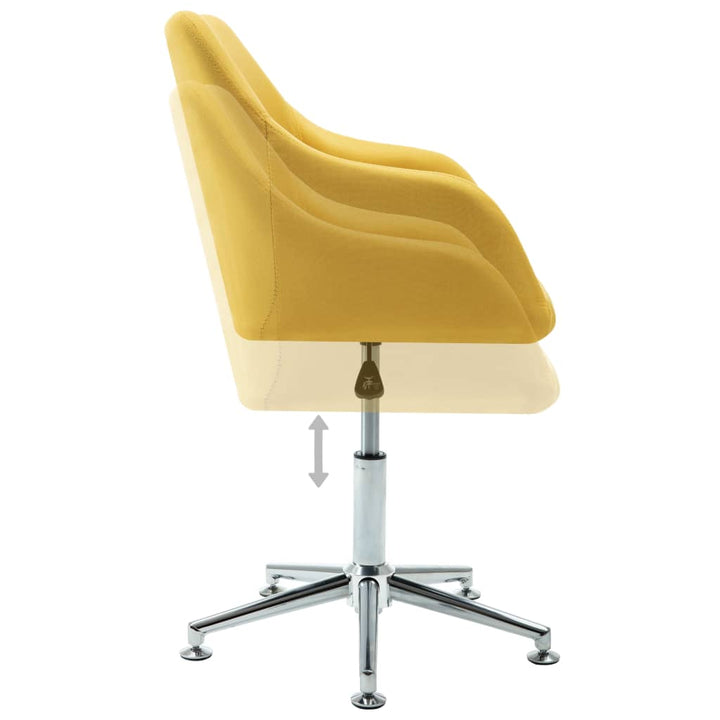 vidaXL Office Chair Swivel Office Desk Chair for Makeup Room Bedroom Fabric-9