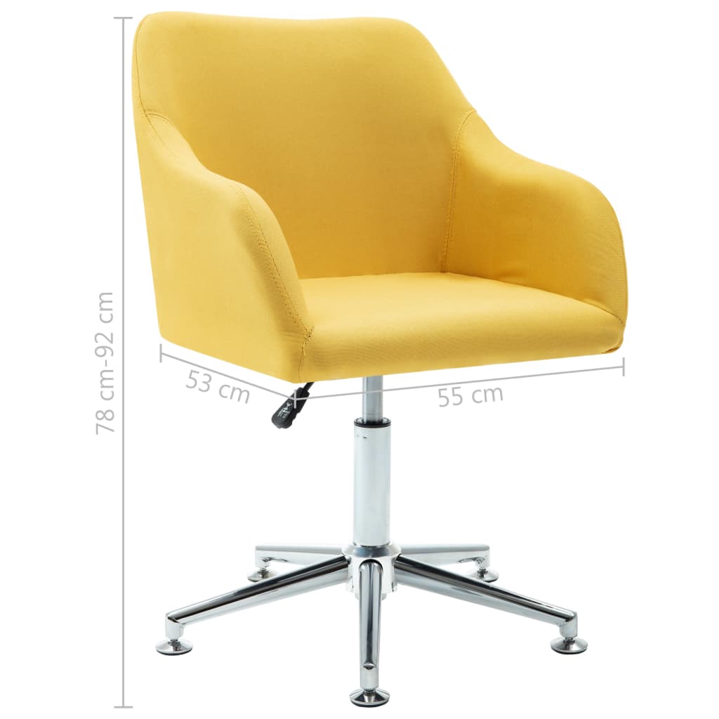 vidaXL Office Chair Swivel Office Desk Chair for Makeup Room Bedroom Fabric-52