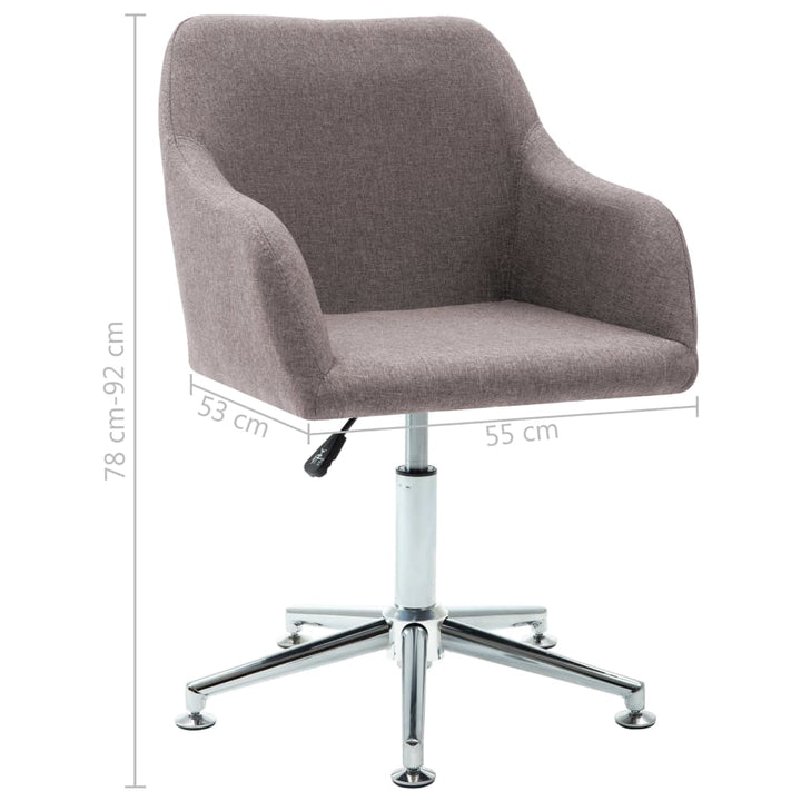 vidaXL Office Chair Swivel Office Desk Chair for Makeup Room Bedroom Fabric-71