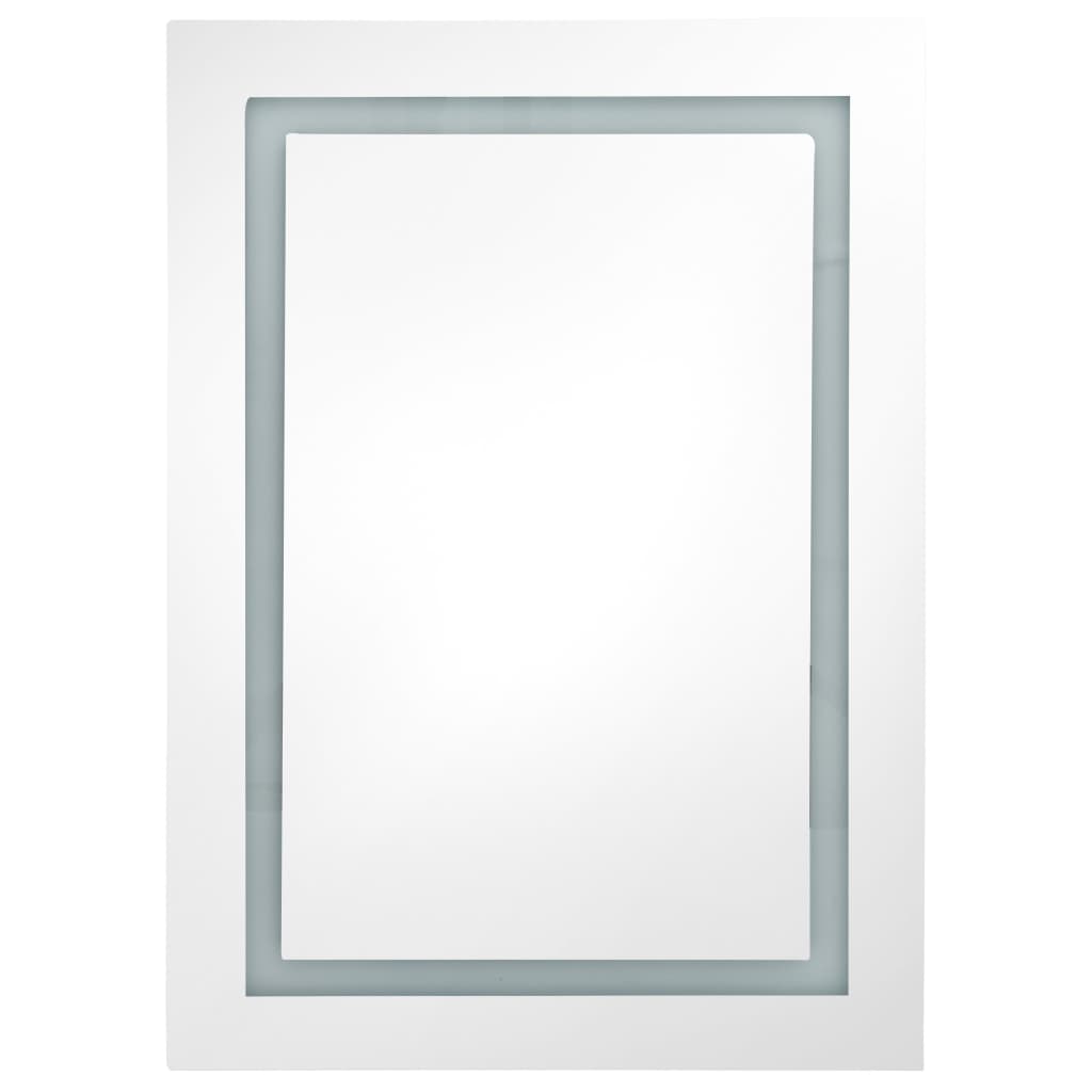 vidaXL LED Bathroom Mirror Cabinet 19.7"x5.1"x27.6"-3