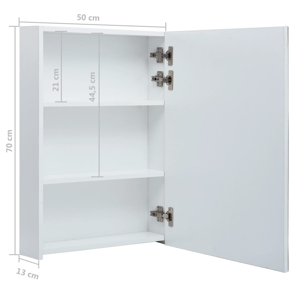 vidaXL LED Bathroom Mirror Cabinet 19.7"x5.1"x27.6"-6