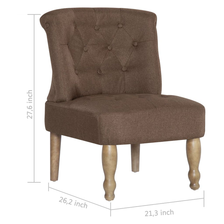 vidaXL Chair Accent French Dining Chair for Dining Room Living Room Fabric-10