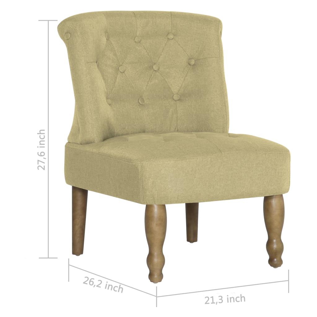 vidaXL Chair Accent French Dining Chair for Dining Room Living Room Fabric-13
