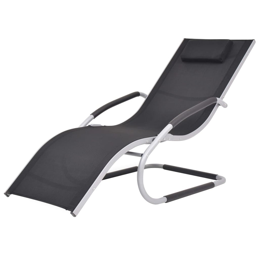 vidaXL Patio Lounge Chair Outdoor Chaise Lounge Chair Deckchair Textilene-0