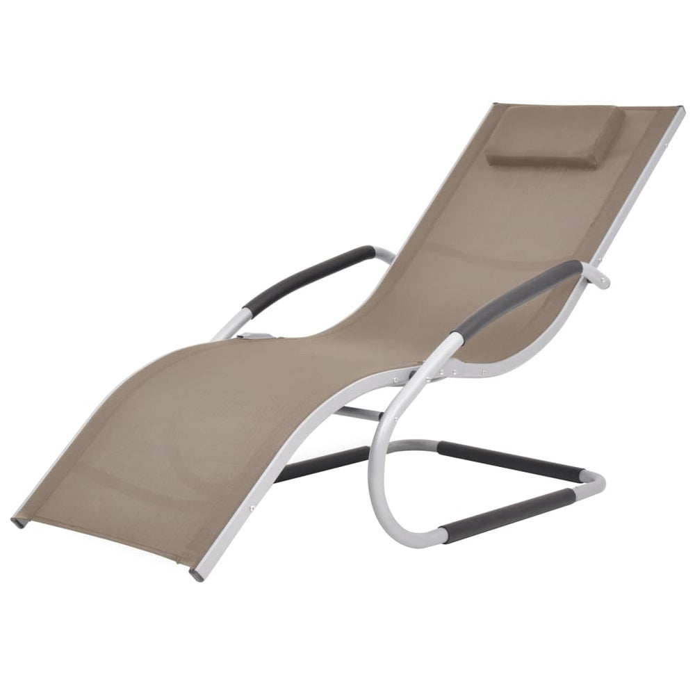 vidaXL Patio Lounge Chair Outdoor Chaise Lounge Chair Deckchair Textilene-1