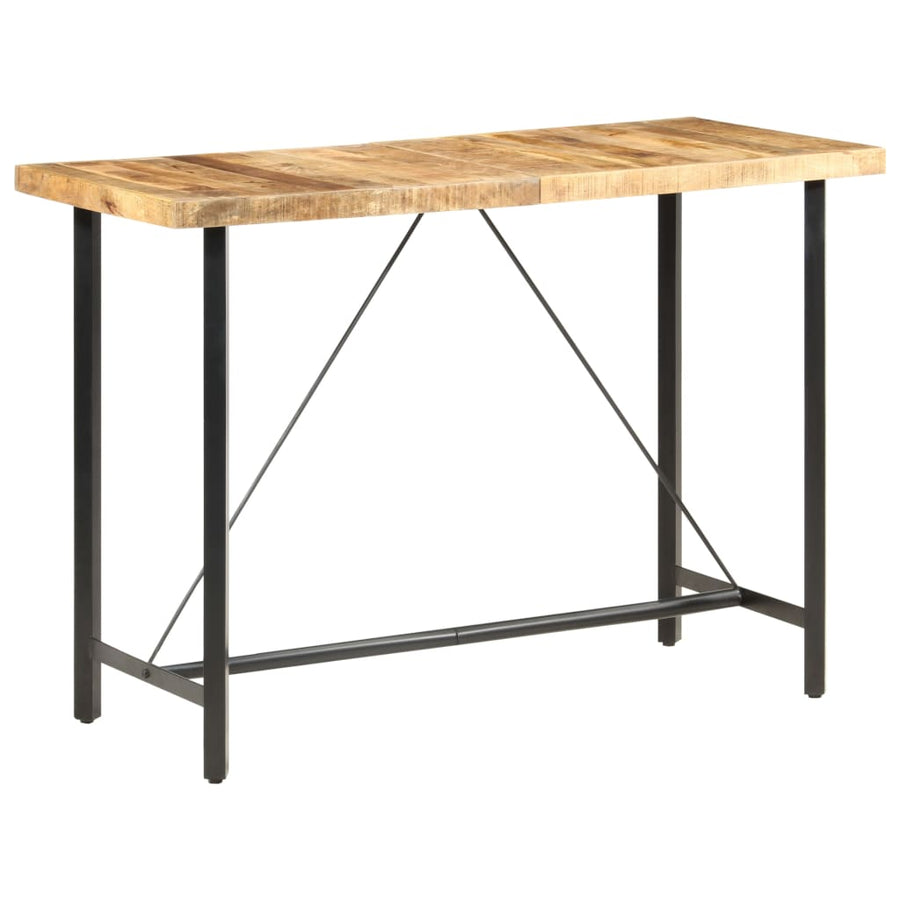 vidaXL Bar Table Kitchen Dining Room Pub Table Bistro Table Rough Mango Wood-10