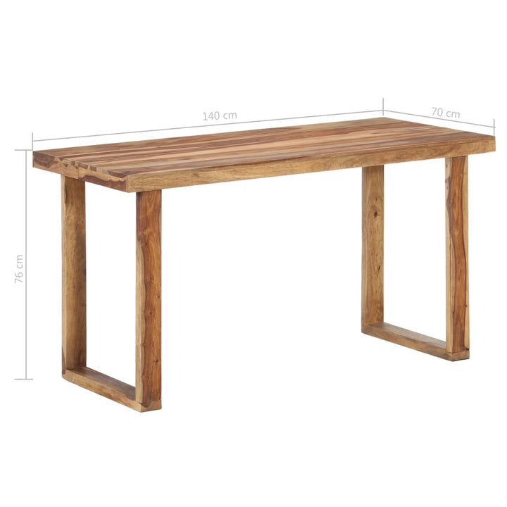 vidaXL Dining Table Kitchen Table Dining Room Dinner Table Solid Wood Sheesham-5