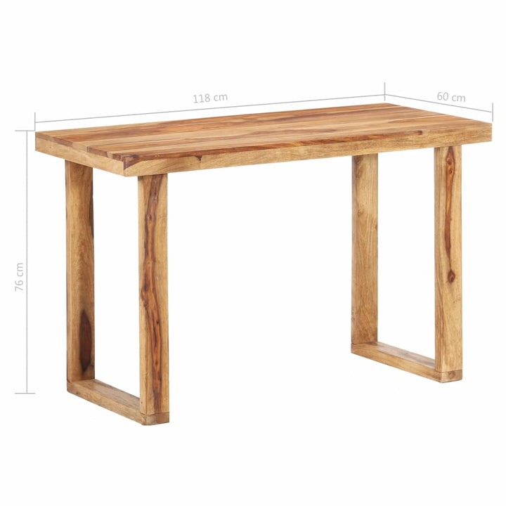 vidaXL Dining Table Kitchen Table Dining Room Dinner Table Solid Wood Sheesham-24