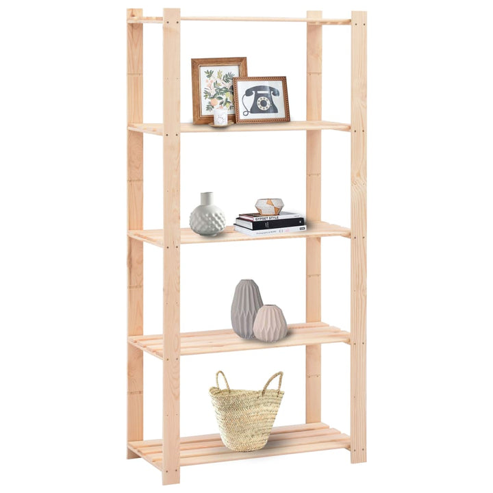 vidaXL Storage Rack Shelving Unit Storage Shelf 5-Tier Solid Pinewood 551.2 lb-3