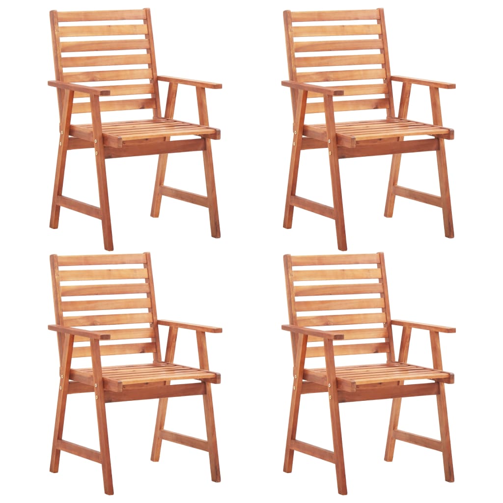 vidaXL Patio Dining Chairs Outdoor Dining Chair for Deck Solid Wood Acacia-38