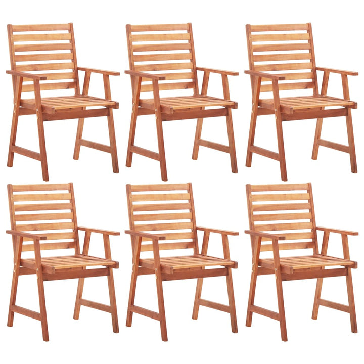 vidaXL Patio Dining Chairs Outdoor Dining Chair for Deck Solid Wood Acacia-17