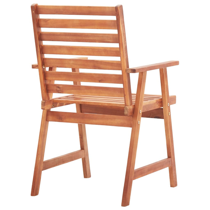 vidaXL Patio Dining Chairs Outdoor Dining Chair for Deck Solid Wood Acacia-3