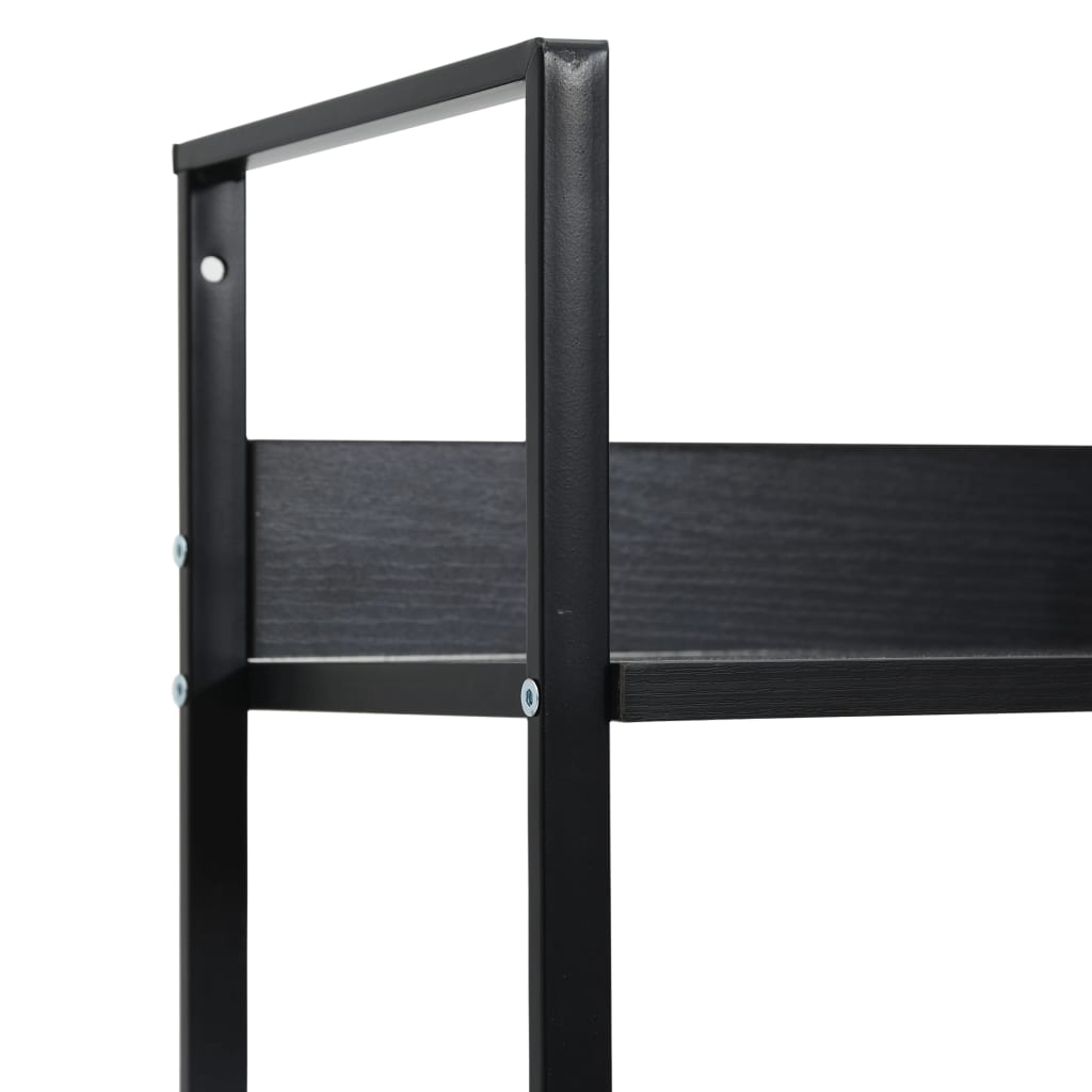 vidaXL 3-Layer Book Shelf Black 23.6"x10.9"x35.6" Engineered Wood-52