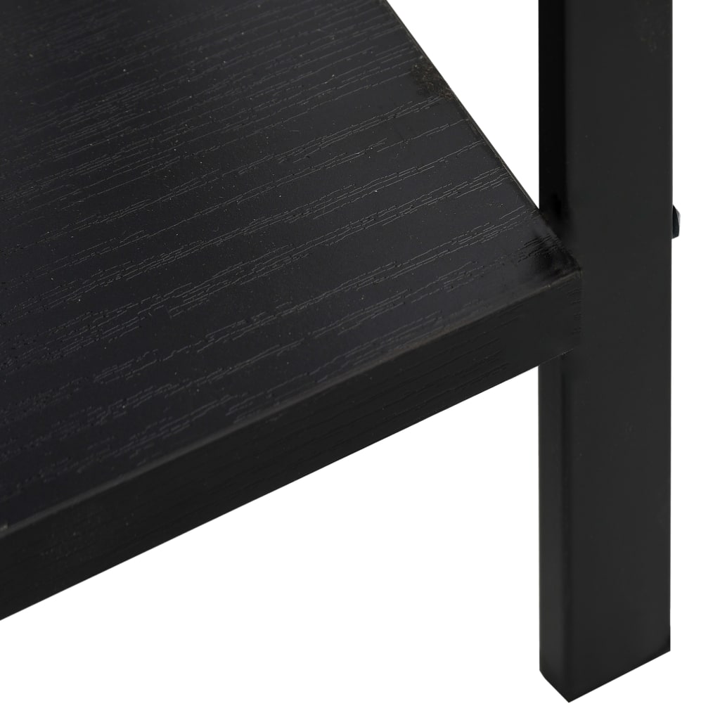 vidaXL 3-Layer Book Shelf Black 23.6"x10.9"x35.6" Engineered Wood-53