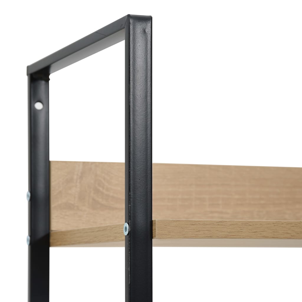 vidaXL 3-Layer Book Shelf Black 23.6"x10.9"x35.6" Engineered Wood-8