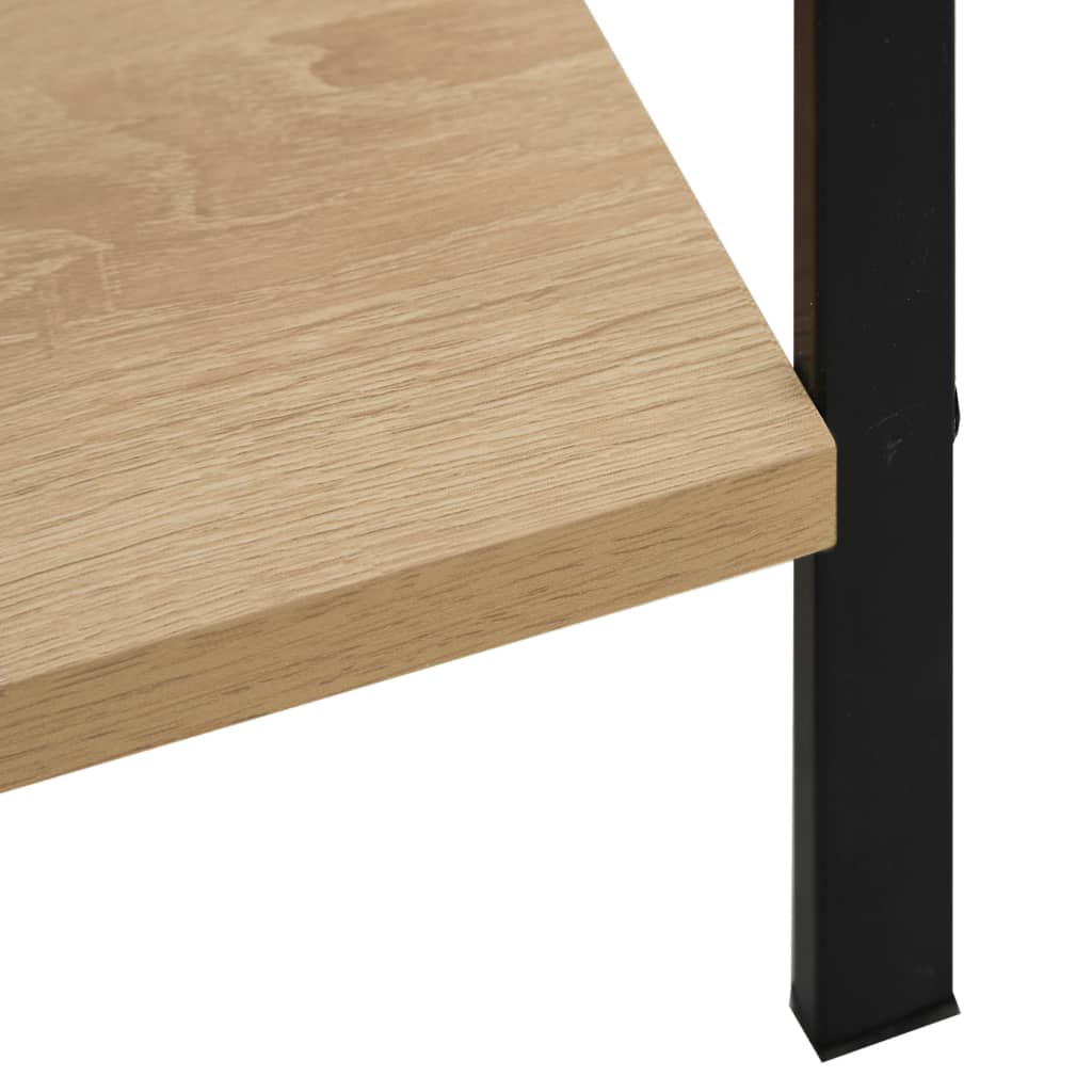 vidaXL 3-Layer Book Shelf Black 23.6"x10.9"x35.6" Engineered Wood-9