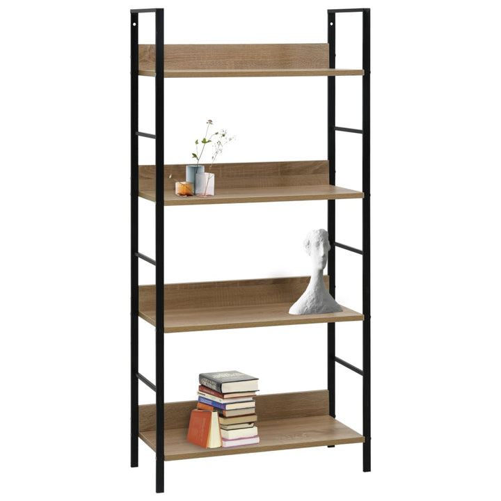vidaXL 3-Layer Book Shelf Black 23.6"x10.9"x35.6" Engineered Wood-59