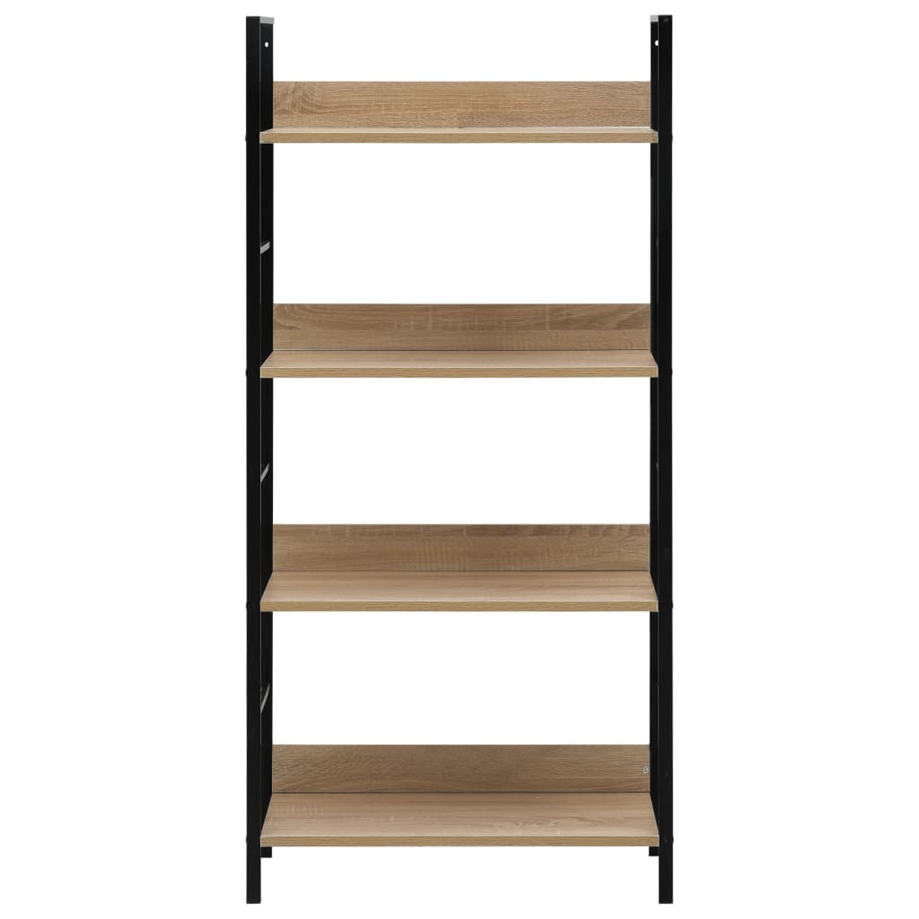 vidaXL 3-Layer Book Shelf Black 23.6"x10.9"x35.6" Engineered Wood-60