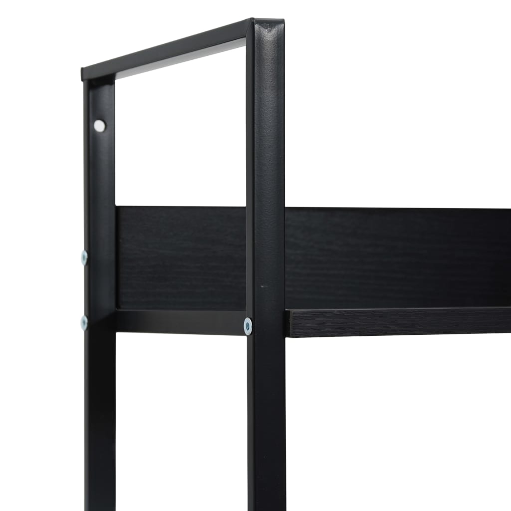 vidaXL 3-Layer Book Shelf Black 23.6"x10.9"x35.6" Engineered Wood-56